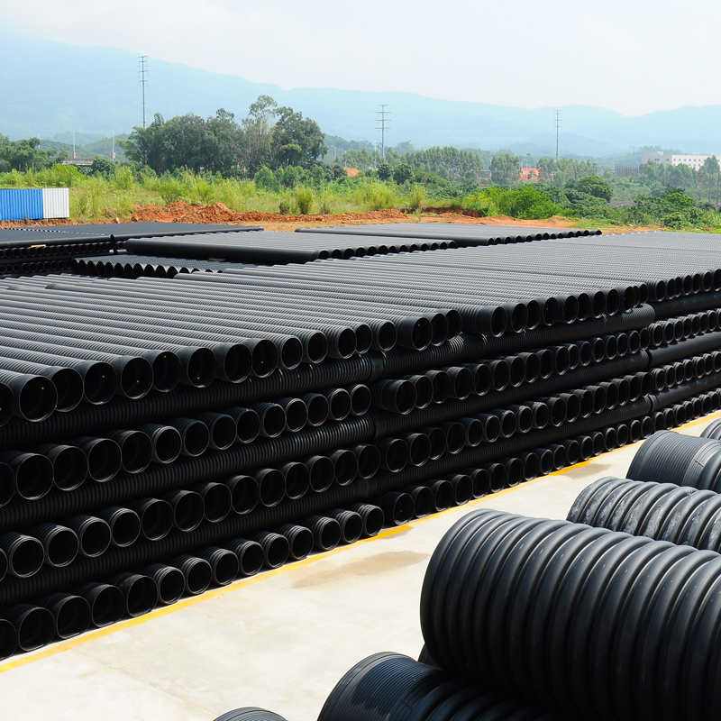 宁德国标500SN8双壁波纹管 下水管的